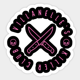 Villanelle's Killer Club (Pink) Sticker